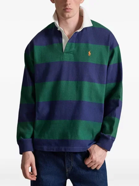 Șosete Polo Ralph Lauren cu broderie în carouri de flanelă verde