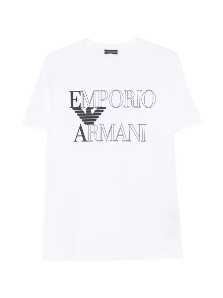 Tricou Emporio Armani cu imagine alb