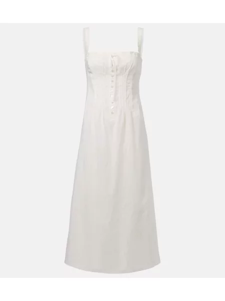 Rochie midi Staud până la genunchi de costum alb