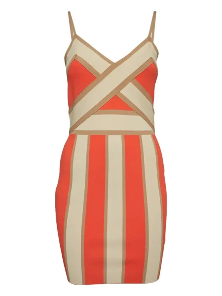 Rochie mini Elisabetta Franchi cu dungi portocaliu