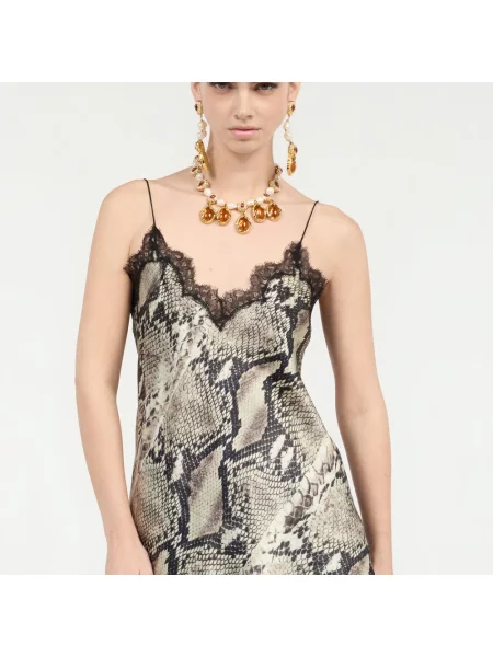 Top Roberto Cavalli z nadrukiem brązowy