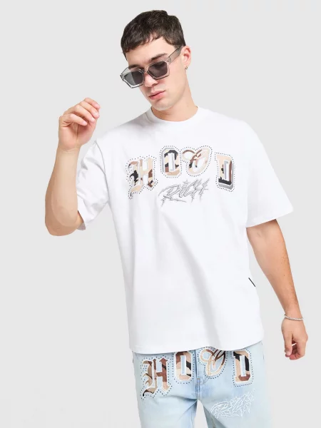 Hoodrich T-Shirt Iron Camo biała