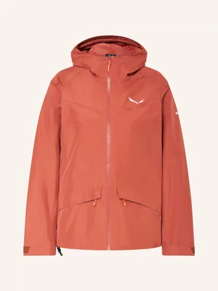 Salewa Hardshellová Bunda Puez Gtx 2l Epe hnědá červená