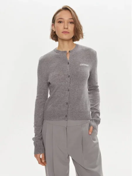 Жилетка с вълна Vinny TT Soft Wool Blen от лека материя сиво