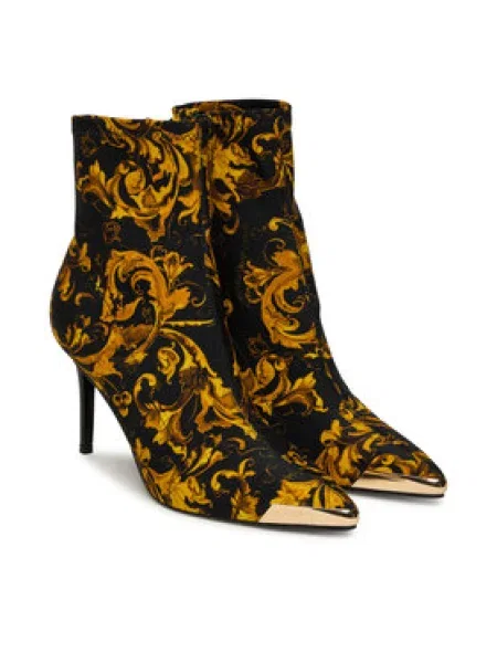Versace Jeans Couture Členkové čižmy Scarlett hnedá / žltá čierna