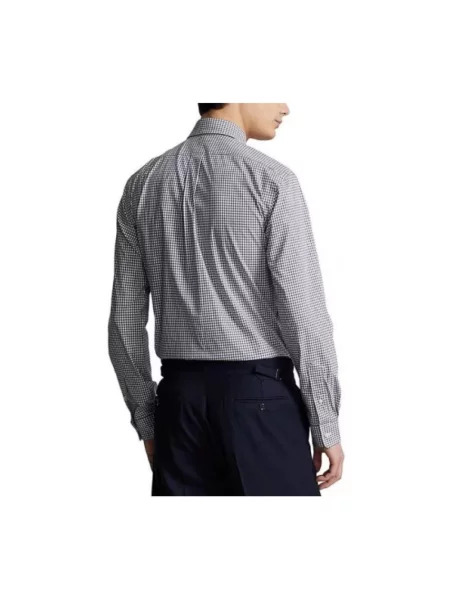 Koszula Polo Ralph Lauren w kratę popelinowa szara