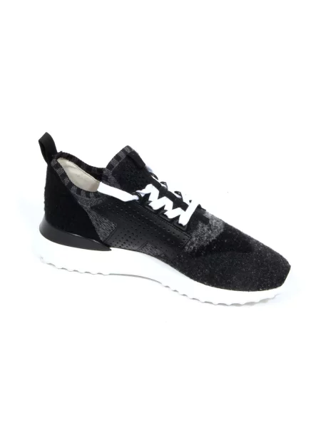 Sneakersy Tod's wełniane czarne