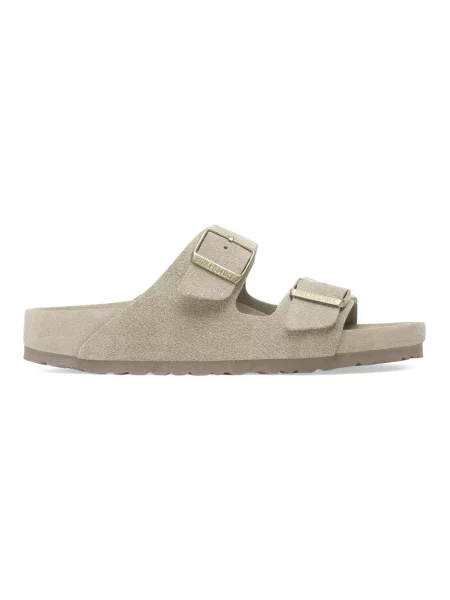 Sandały Birkenstock skórzane beżowe