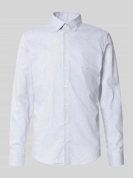 Koszula biznesowa o kroju slim fit z czystej bawełny model New B.D.' Seidensticker granatowa