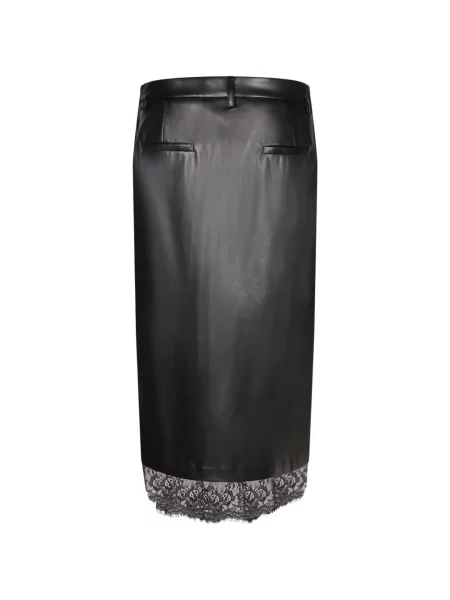 Fustă din piele Ermanno Firenze negru