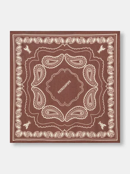 Marama s dodatkom svile Patrizia Pepe s uzorkom smeđa