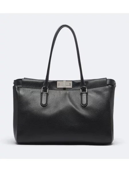 Geantă shopper Fendi din piele negru