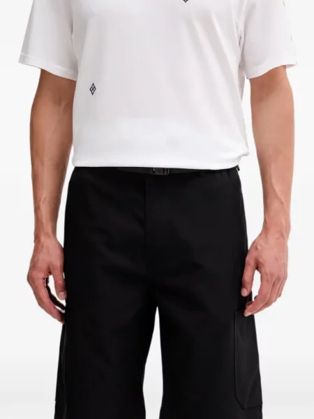 Cu centură pantaloni scurți cargo Benetton negru
