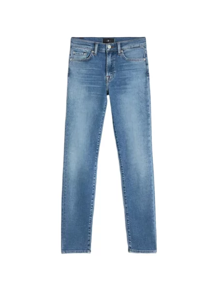 Blugi 7 For All Mankind cu autograf albastru