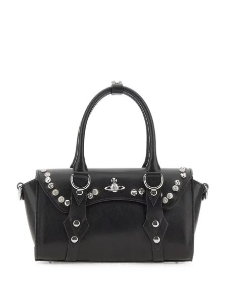 Geantă shopper Vivienne Westwood cu tepi negru