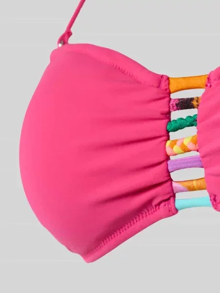 Góra bikini z ozdobnym obszyciem Model Zino' Banana Moon różowy