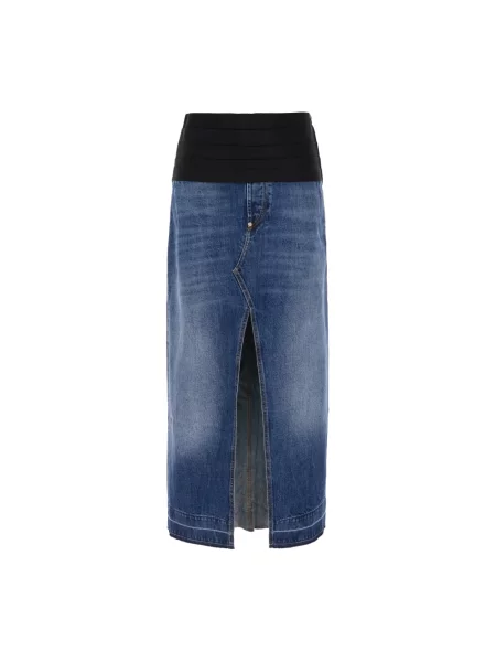 Maksi spódnica jeansowa Stella Mccartney niebieska