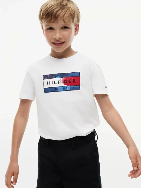 Tommy Hilfiger majica za djecu od pamuka bijela