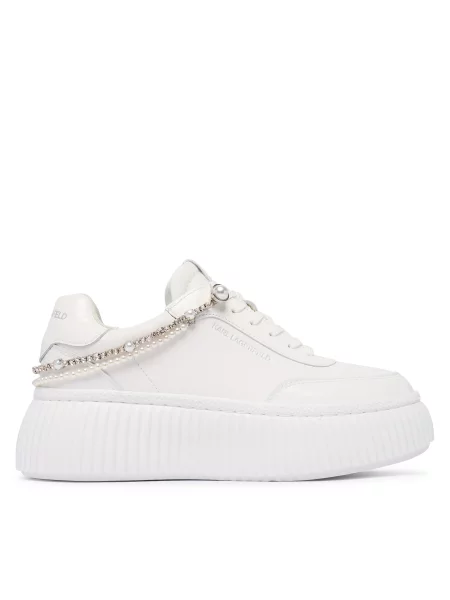 Sneakers KARL LAGERFELD Kreeper alb