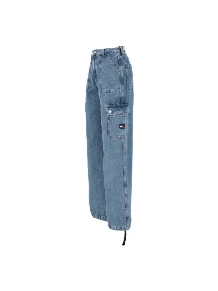 Jeansy Tommy Jeans z wysoką talią niebieskie