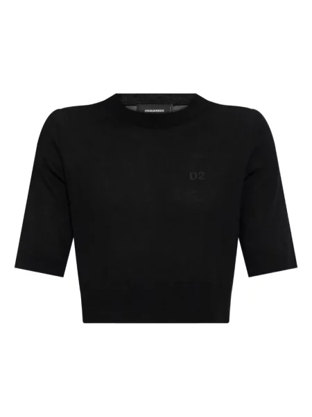 Top Dsquared2 tricotate scurt negru