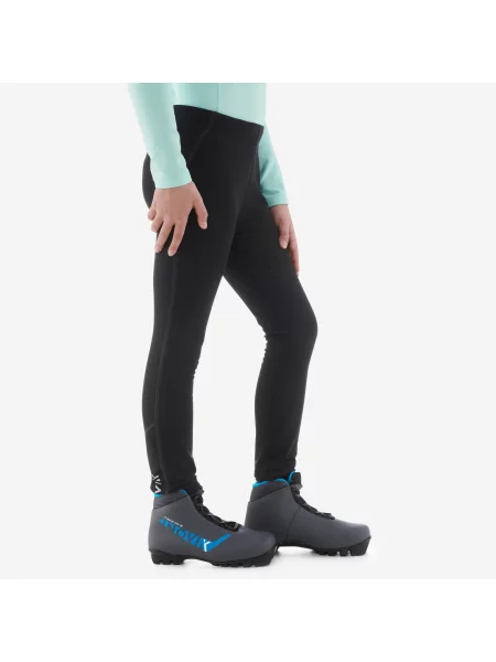 Legginsy termoaktywne do narciarstwa biegowego dla dzieci Inovik XC S czarne
