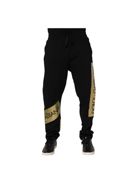 Joggery Dolce And Gabbana z logo czarne