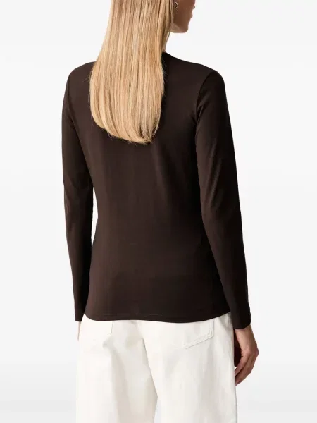 Lung tricou Armani Exchange cu imagine maro