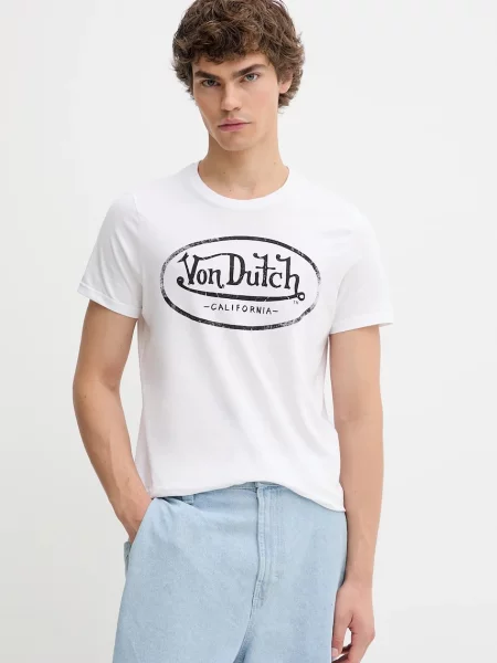 Тениска Von Dutch с десен бяло