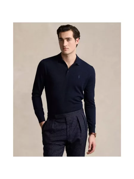 Sweter Ralph Lauren wełniany niebieski