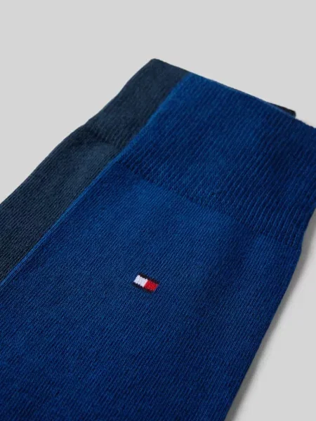 Skarpety z mieszanki bawełny Tommy Hilfiger niebieskie