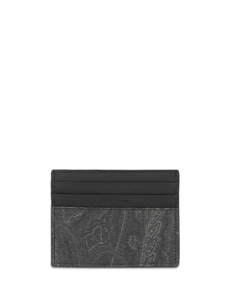 Raštuotas piniginė Etro su paisley raštu juoda