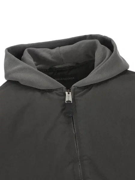 Geacă bomber Balenciaga cu glugă gri