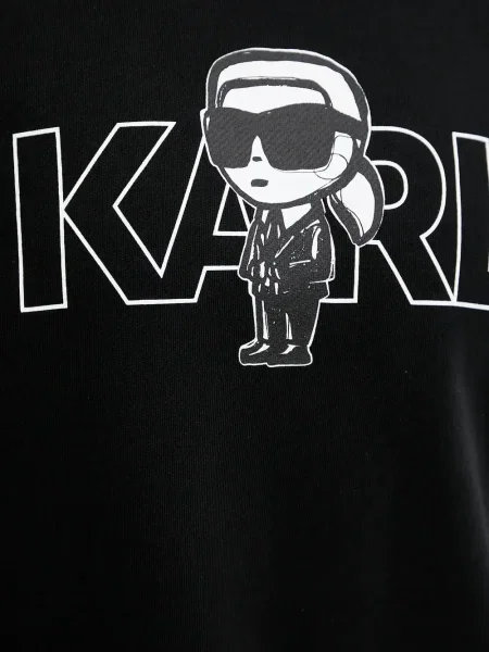 Hanorac Karl Lagerfeld cu imagine negru