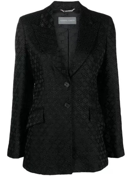 Sacou Alberta Ferretti din jacard negru