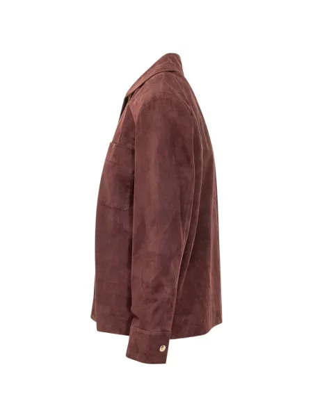 Geacă 's Max Mara din piele de căprioară roșu