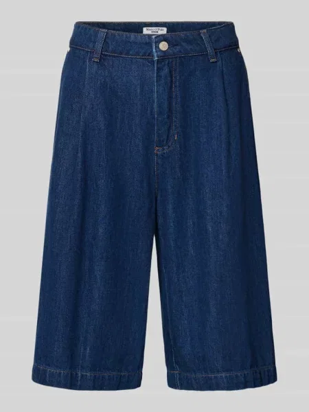 Szorty jeansowe wide leg z mieszanki bawełny i lyocellu Marc O'polo Denim niebieskie