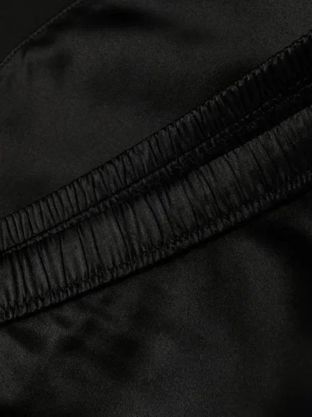 Копринени мини шорти Maison Close черно