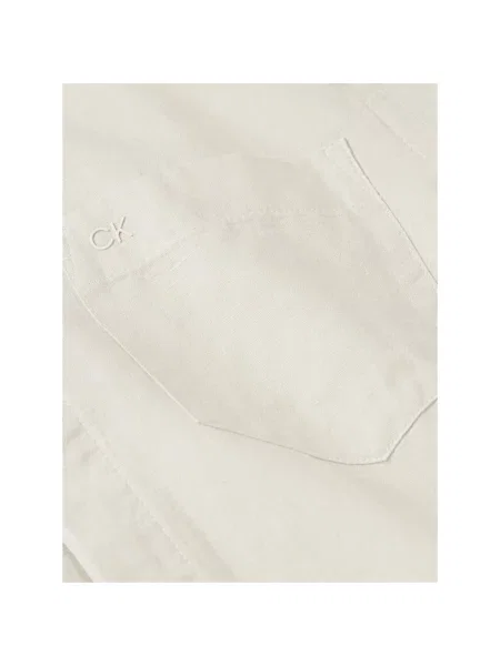 Lniana koszula Calvin Klein beżowa
