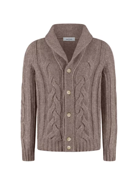 Gulerat cardigan Gran Sasso tricotate maro