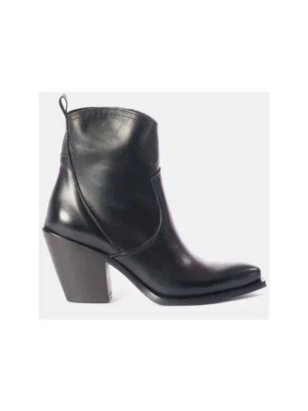 Buty do kostki Metisse skórzane czarne
