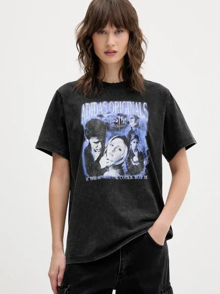 Тениска Adidas Originals с принт черно
