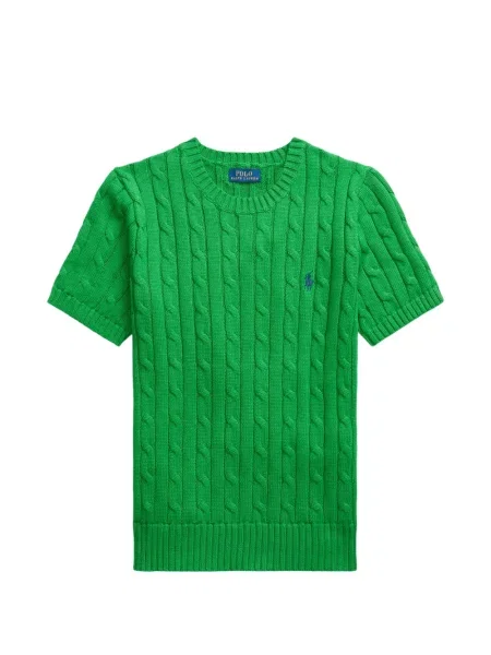 Препасан поло тениска Polo Ralph Lauren с едно рамо с V-образно деколте жълто