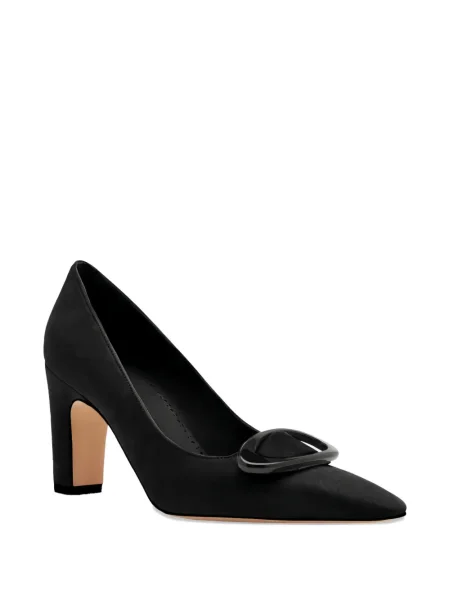Γοβάκια Manolo Blahnik σουέτ με αγκράφα μαύρο