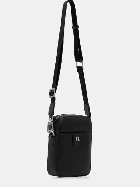 Кожаная сумка Karl Lagerfeld черная