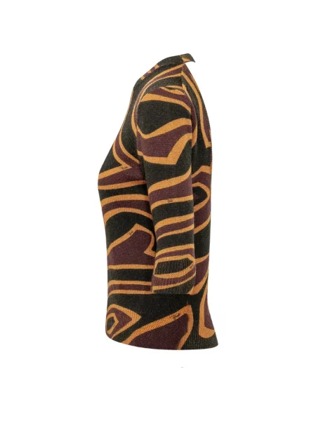 Pulover Pucci cu imagine cu imprimeu abstract portocaliu