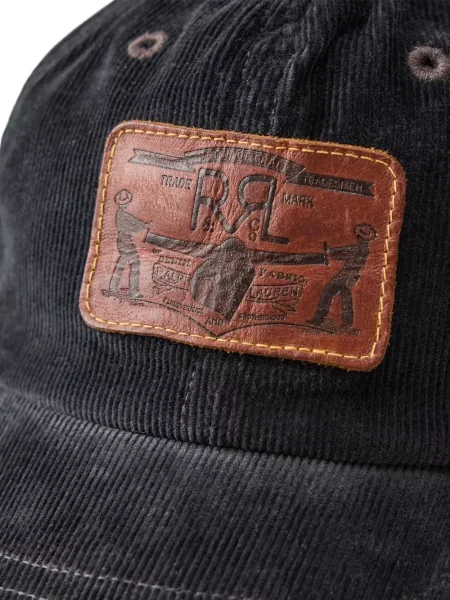Κασκέτο Ralph Lauren Rrl κοτλέ μαύρο