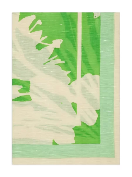 Fular Marc O'polo cu model floral cu imagine verde