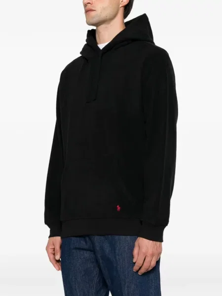 Fleece polo Polo Ralph Lauren με αυτόγραφο μαύρο