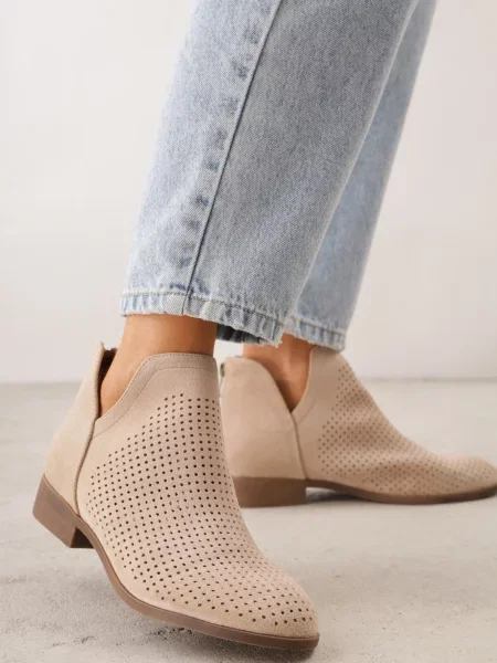 Botine închis bej